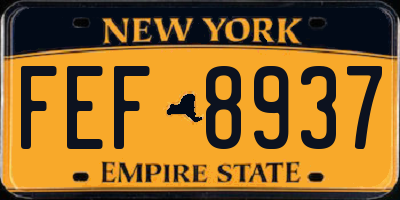NY license plate FEF8937