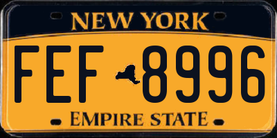 NY license plate FEF8996