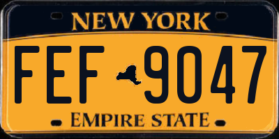 NY license plate FEF9047