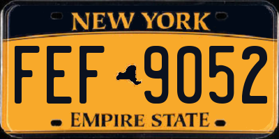 NY license plate FEF9052