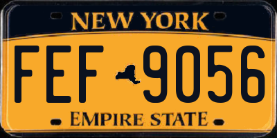 NY license plate FEF9056