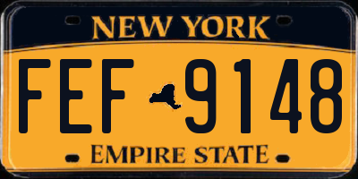 NY license plate FEF9148