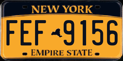 NY license plate FEF9156