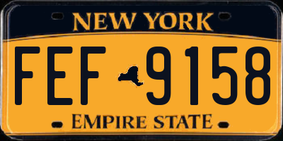 NY license plate FEF9158
