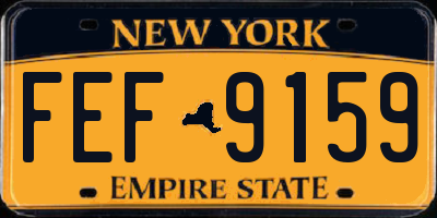 NY license plate FEF9159
