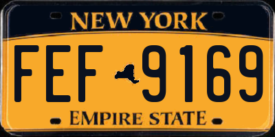NY license plate FEF9169