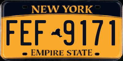 NY license plate FEF9171