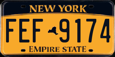 NY license plate FEF9174