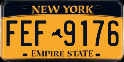 NY license plate FEF9176