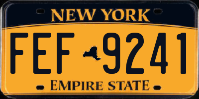 NY license plate FEF9241