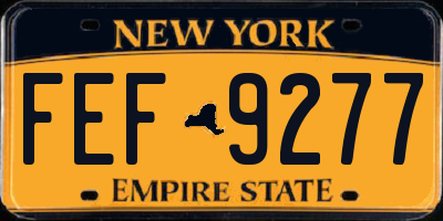 NY license plate FEF9277
