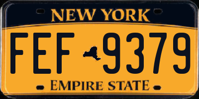 NY license plate FEF9379