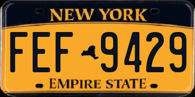 NY license plate FEF9429
