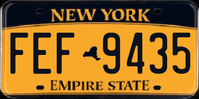 NY license plate FEF9435