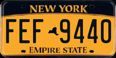 NY license plate FEF9440