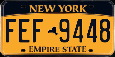 NY license plate FEF9448