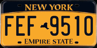 NY license plate FEF9510