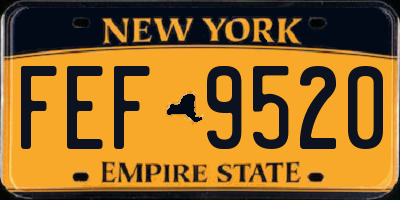 NY license plate FEF9520