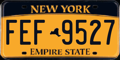 NY license plate FEF9527