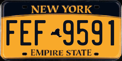 NY license plate FEF9591