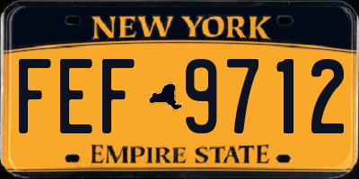 NY license plate FEF9712