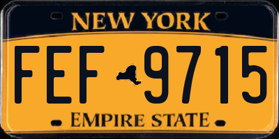 NY license plate FEF9715