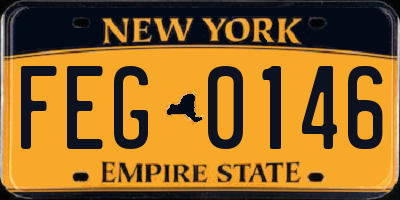 NY license plate FEG0146