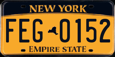 NY license plate FEG0152