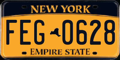 NY license plate FEG0628
