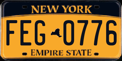 NY license plate FEG0776