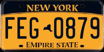 NY license plate FEG0879