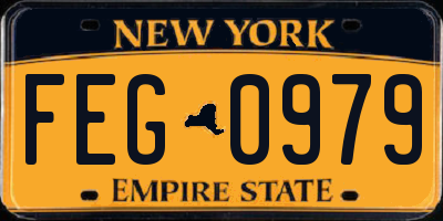 NY license plate FEG0979