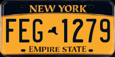 NY license plate FEG1279