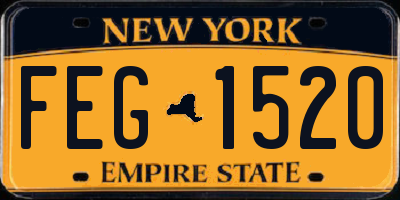 NY license plate FEG1520