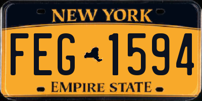 NY license plate FEG1594