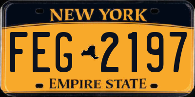 NY license plate FEG2197