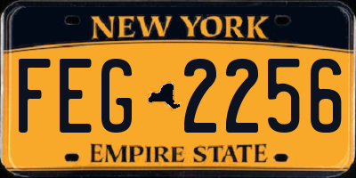 NY license plate FEG2256