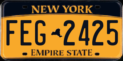 NY license plate FEG2425