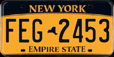 NY license plate FEG2453