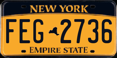 NY license plate FEG2736