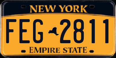 NY license plate FEG2811
