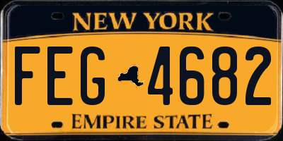 NY license plate FEG4682