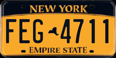 NY license plate FEG4711