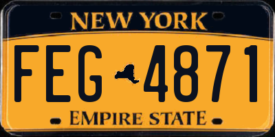 NY license plate FEG4871