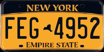 NY license plate FEG4952
