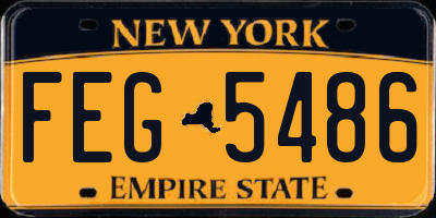NY license plate FEG5486