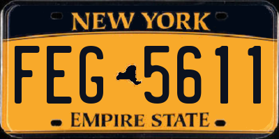NY license plate FEG5611