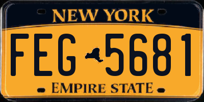 NY license plate FEG5681
