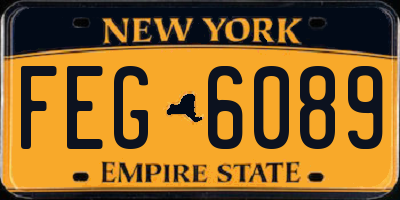 NY license plate FEG6089