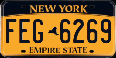 NY license plate FEG6269